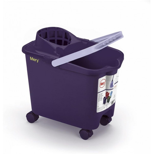 Mery 0325.39 Cube with Wheels, Polypropylene, purple, 25.5 x 39 x 36.5 cm