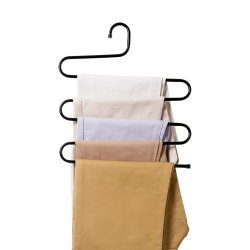 Assorted Metallic S-type multi pants hanger