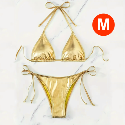 Golden metallic 2 set bikini size M