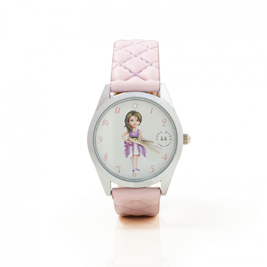 Heera’s kids purple watch with white stone representing diamond