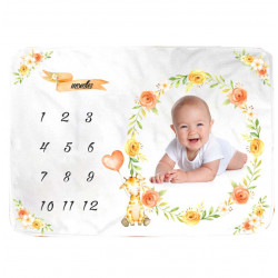 Soft fleece Milestone blanket