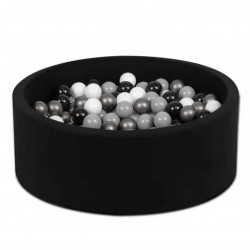 Baby Foam Round Ball Pit without balls - black