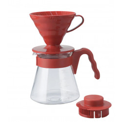 HARIO V60 Coffee Server Red Set 02