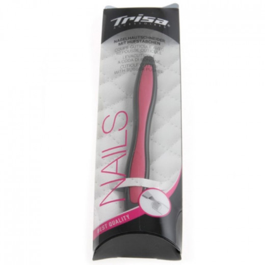 Trisa cuticle cutter with rubber pusher