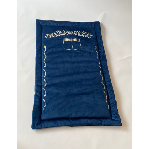 Navy Blue Velvet Prayer Mat 120*73*2