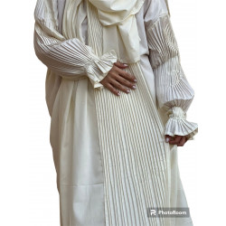 One piece offwhite prayer clothes with shawl