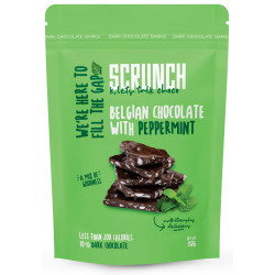 Scrunch Belgian Dark Chocolate Barks with Mint 150 gm