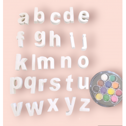 English Letters (lower case) with watercolor set by Sensoria