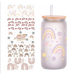 Alia's Gifts Decorate Rainbow Glass Tumbler