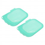 Breathe Reusable Green Silicone Food Bags, 120ml, BPA free, FDA Approved. Dishwasher & Microwave safe.