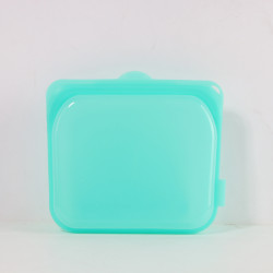 Breathe Reusable Green Silicone Bags, 2000 ML, BPA free, FDA Approved