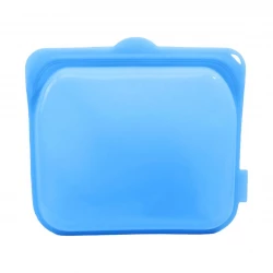 Breathe Reusable Blue Silicone Bags, 2000 ML, BPA free, FDA Approved