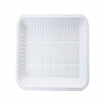 RZ Plastic Plates Rectangle White Size 1 - 50 PCS