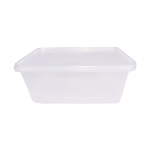 RZ Plastic Containers Rectangle Clear 1000g Microwavable with Lid - 60 Pieces