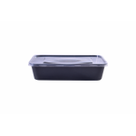 RZ Rectangular Black Microwave Container 500 g - 5 PCS