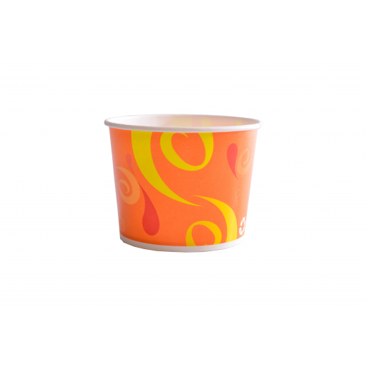 Paper Container Orange Soup Container 16   oz - 50 PCS