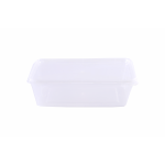 RZ Plastic Containers Rectangle Clear 650g Microwavable with Lid - 60 Pieces