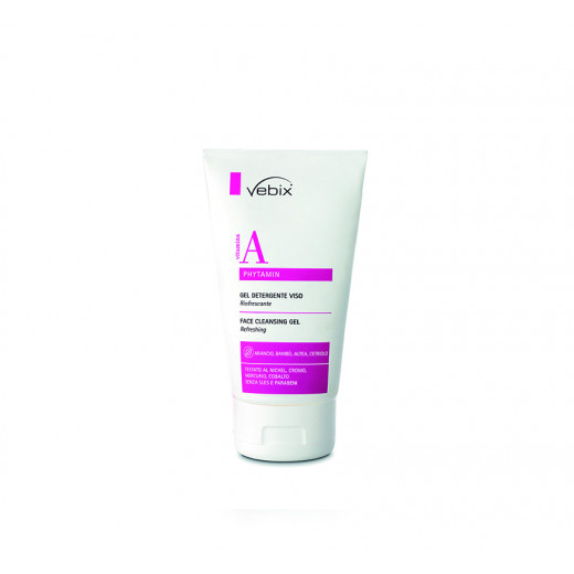 Vebix, Face Cleansing Gel, Refreshing (Vitamin A), 150 ml, Ingredients 90% Organic & Natural.